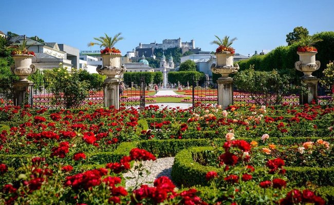 du lịch salzburg tự túc - vườn mirabell