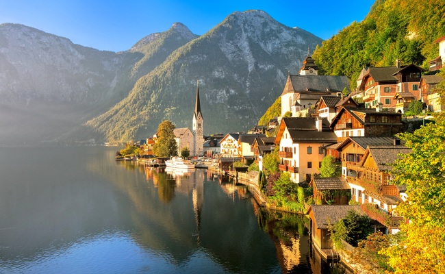 thời tiết các tháng ở châu âu - làng hallstatt