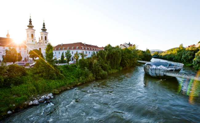 du lịch graz - murinsel