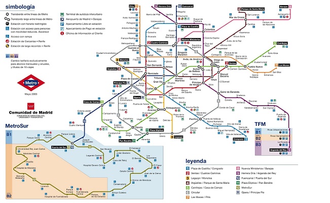tàu điện ngầm tại Madrid