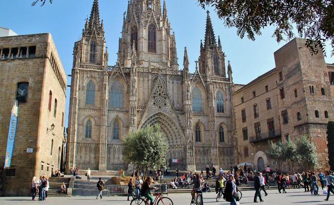 nhà thờ barcelona cathedral - vị trí