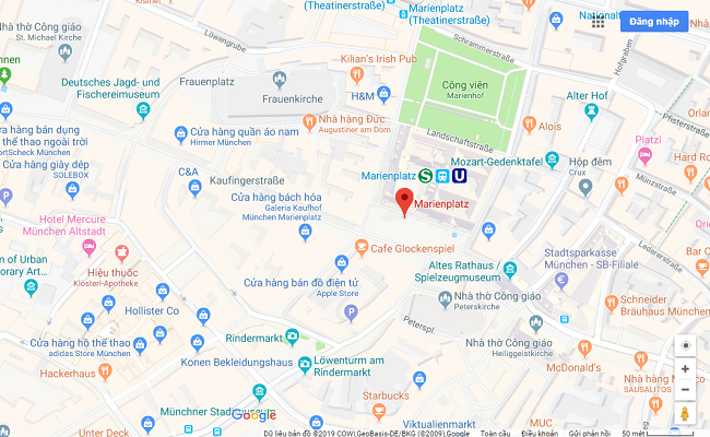 quảng trường trung tâm marienplatz nằm ở đâu