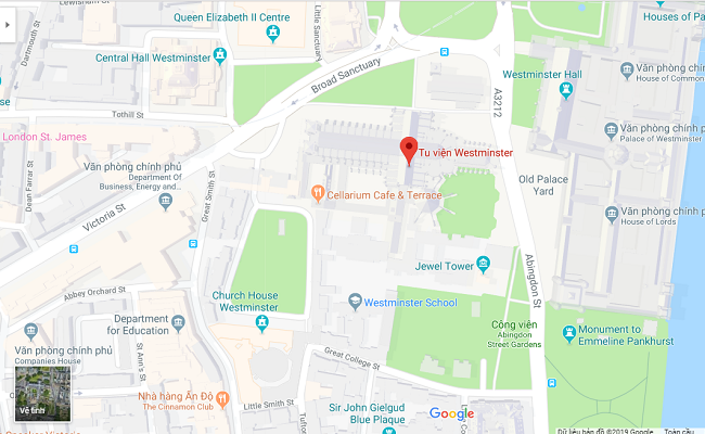 tu viện westminster nằm ở đâu