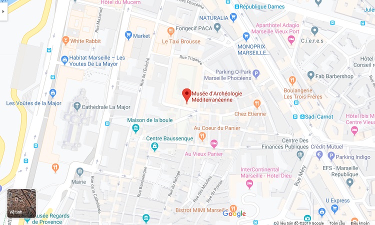 Vị trí bảo tàng trên Google Maps