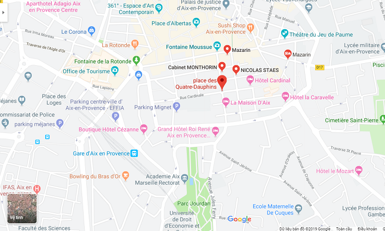 Vị trí Khu phố Quartier Mazarin trên Google maps