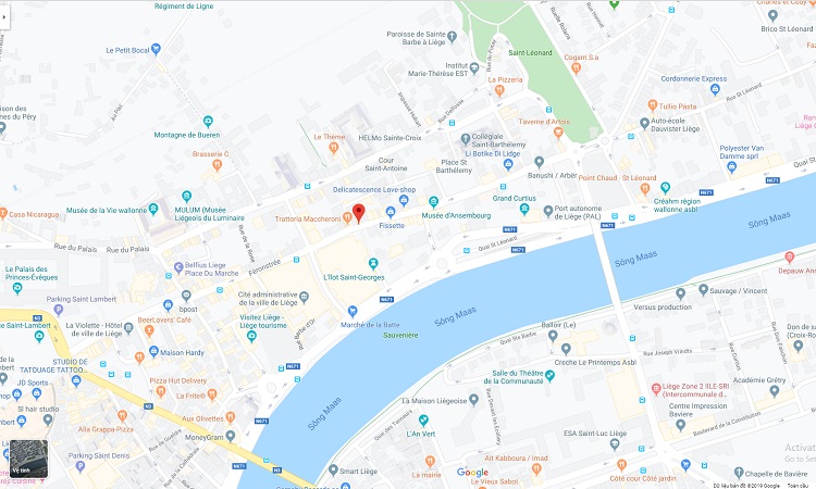 Vị trí con phố Féronstrée trên Google Maps