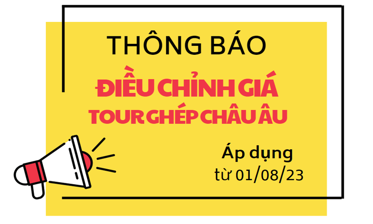 thông báo điều chỉnh giá tour ghép